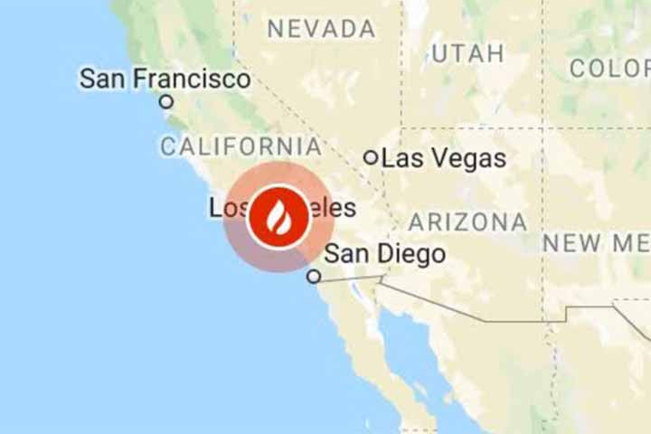 Emergency in California due to heavy fires