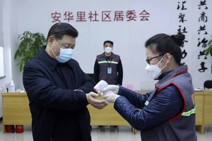 Mask-clad Xi Jinping visits coronavirus ‘front line’ hospital in beijing