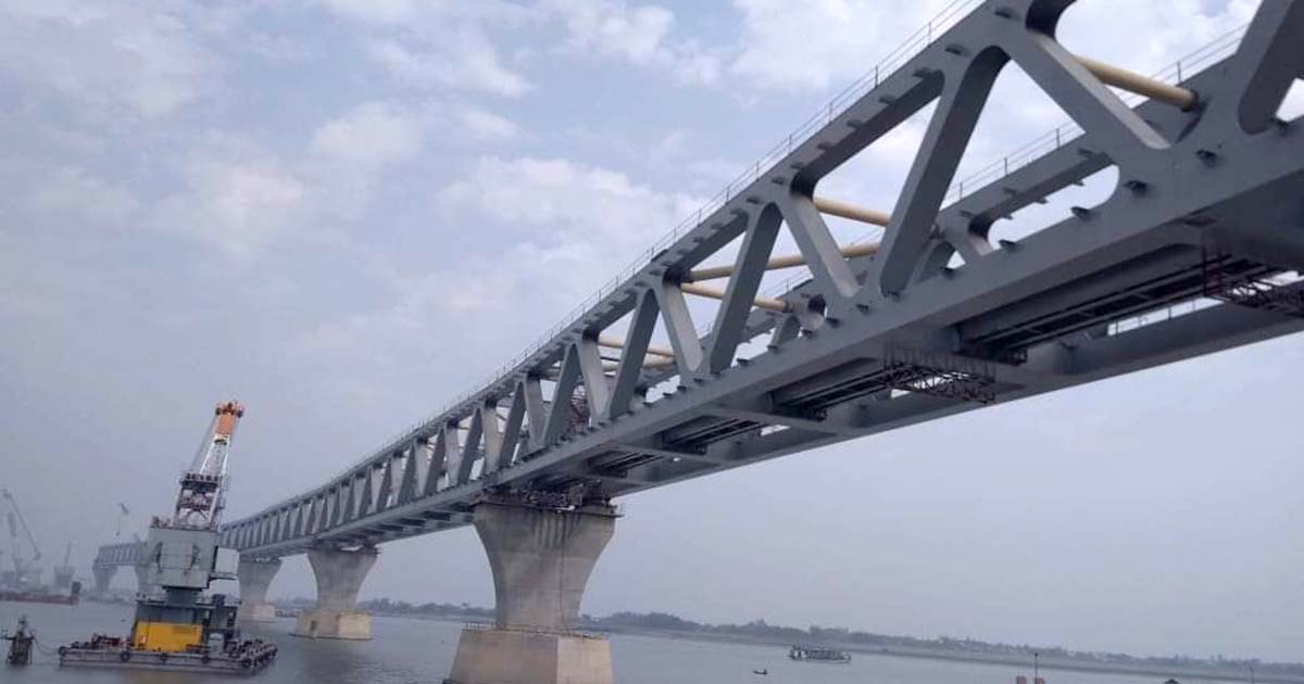 Four and a half kilometers of the Padma bridge are visible, the rest is another one and a half kilometers