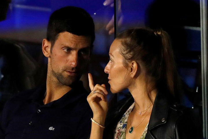 Nobak de Djokovic with his wife