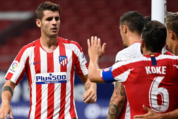 Morata's pair of goals helped Atletico win