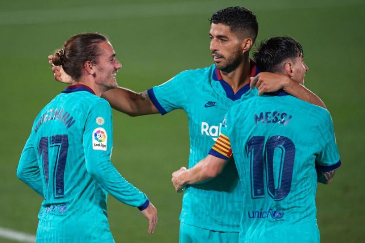 barcelona Messi, Griezmann, Suarez
