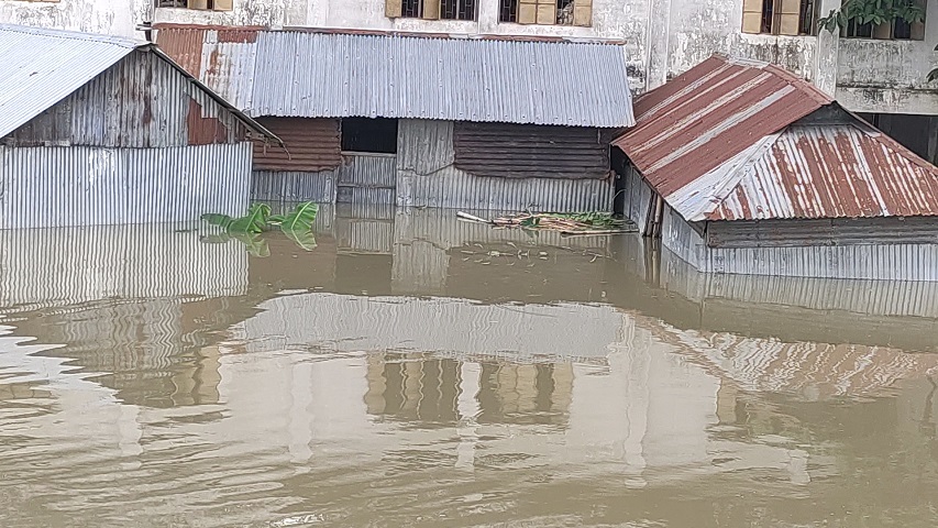 The lowlands of Gaibandha are flooded, people are suffering
