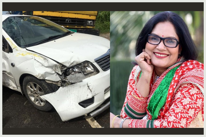 In a road accident, actress, Shahnaz is happy