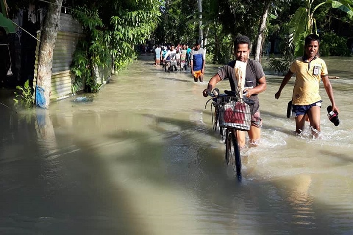 Shariatpur-Dhaka highway flooded, traffic stopped