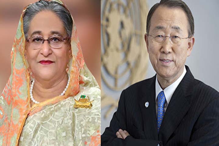 Ban Ki Moon's phone call to Sheikh Hasina
