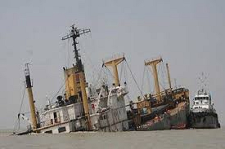 Two lighter cargo ships sank in the high seas on the way to Dhaka from Chittagong