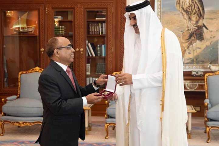 Ambassador of Bangladesh Asud Ahmed received the special medal of the Emir of Qatar