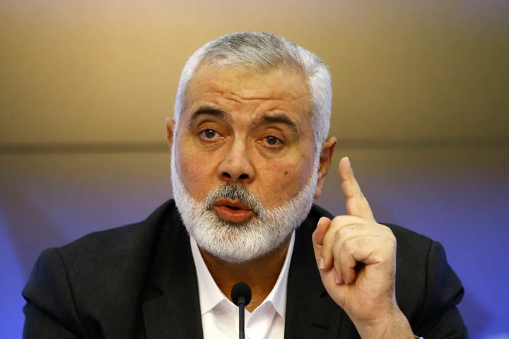 Ismail Haniya, head of the political wing of the Palestinian Islamic Resistance Movement Hamas