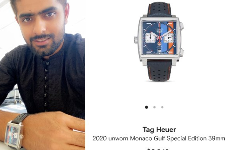 BABAR AZAM, Pakistan, Tag Heuer 2020 Monaco Golf Special Edition, rtvnews