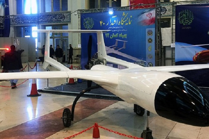 Iran's first drone 'cannon' flies in the sky