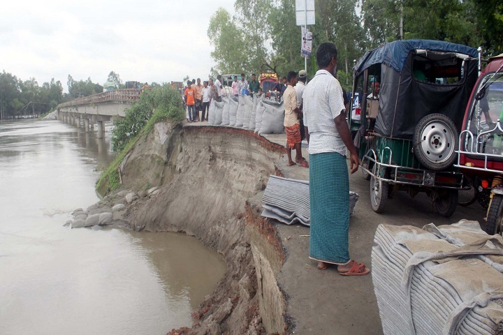 In Tangail, the char road collapsed, rtv news