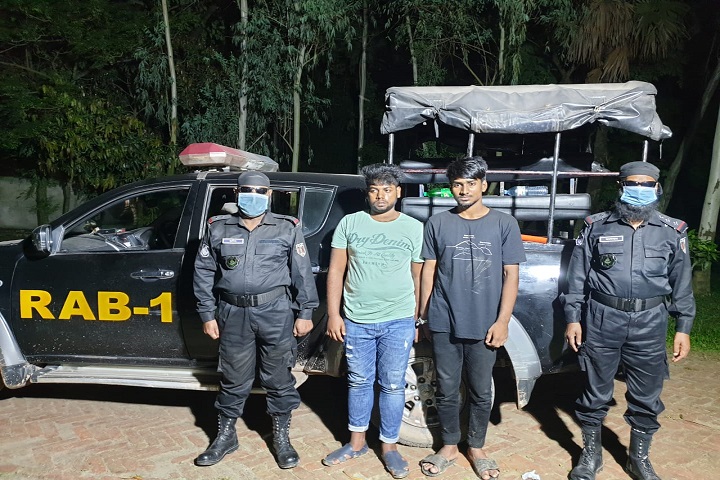 Two drug dealers, arrested, with cannabis in Kaliakair, rtv news, rtv news