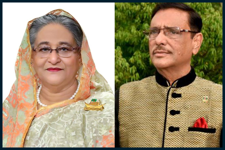 Prime Minister Sheikh Hasina and Obaidul Quader