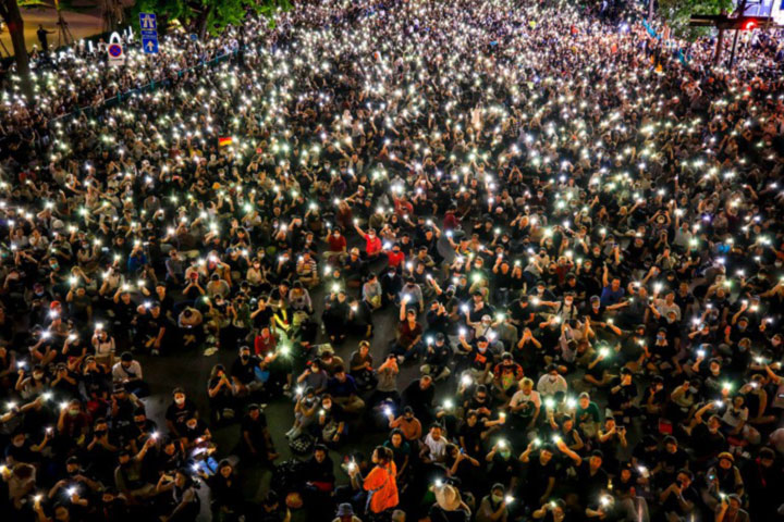 Thai protesters rally in Bangkok defying state of emergency