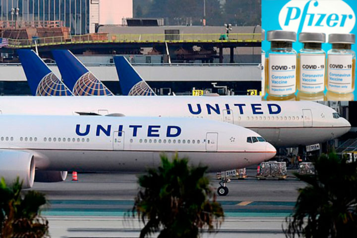 United Airlines charters flights to distribute Pfizer's COVID-19 vaccine