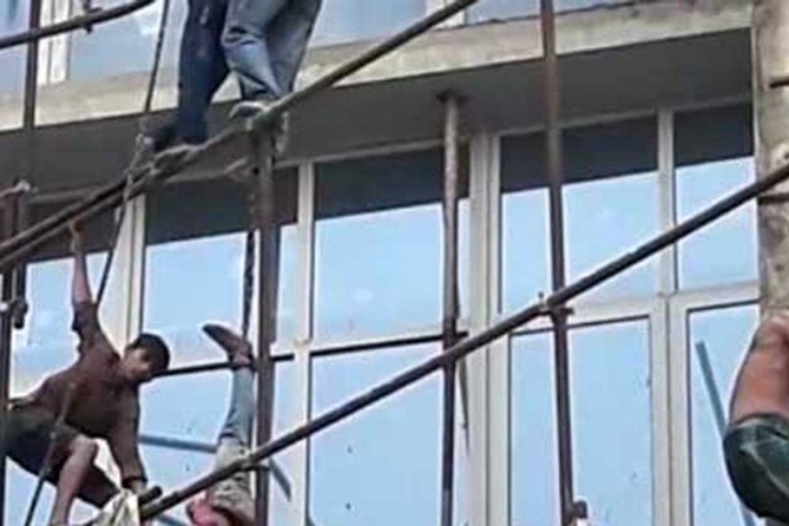 One person died after falling from a building under construction in Dhaka