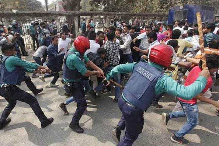 Clashes in front of the National Press Club: Case against 48 BNP leaders and activists