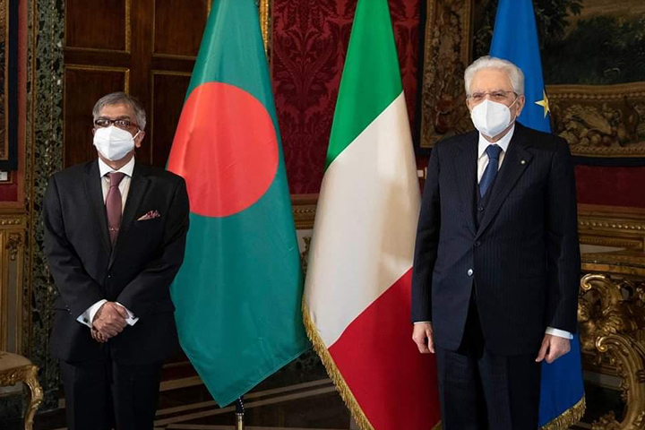 The President of Italy praised the success of Bangladesh to the Ambassador