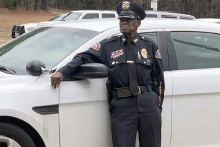 He is a 91-year-old police officer. He has no plans to retire