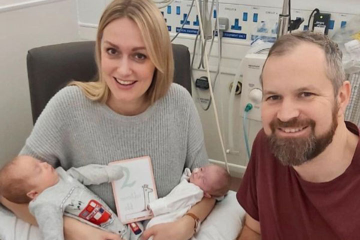 Woman gives birth to non-identical twins after getting pregnant while pregnant