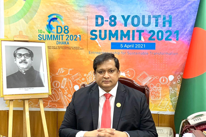 D-8 Youth Summit 2021, Dhaka zahid ahsan Russel, rtv online