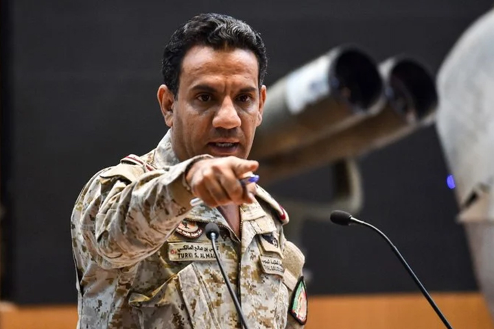 Arab coalition destroys Houthi ballistic missile fired toward Jazan