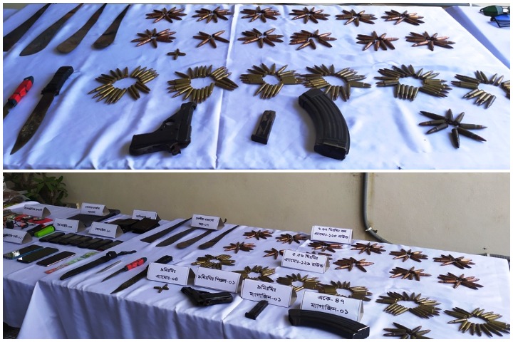 A large quantity of ammunition was recovered from the terrorist hideout