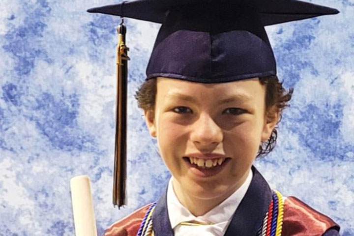 Meet the 12-year-old graduating high school and college in the same week