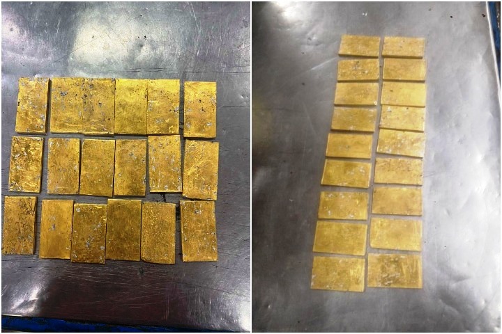 A 3.4 kg gold bar was found in the charger light of a passenger from Saudi