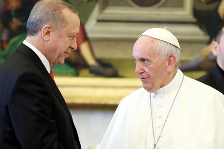 Erdogan called the pope and talk about palestine issue