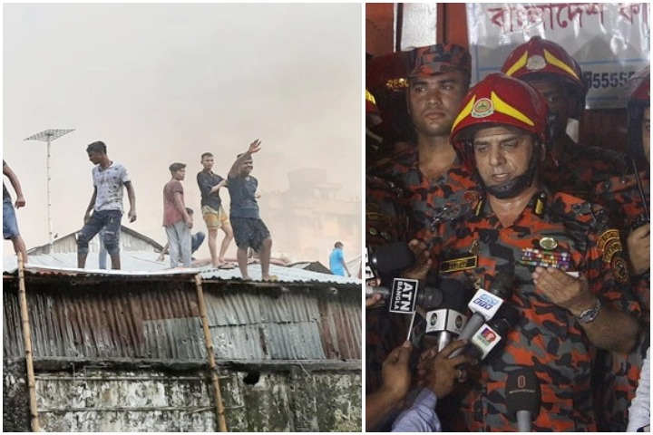 The director general of the fire service said the cause of the fire in the seven-storey slum