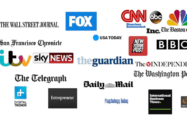 Multiple websites operated by news outlets including the Finiancial Times,