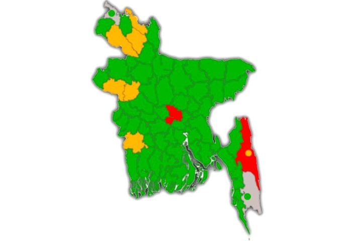 Don't be afraid: 2 districts including Dhaka in the red zone, 6 districts at risk