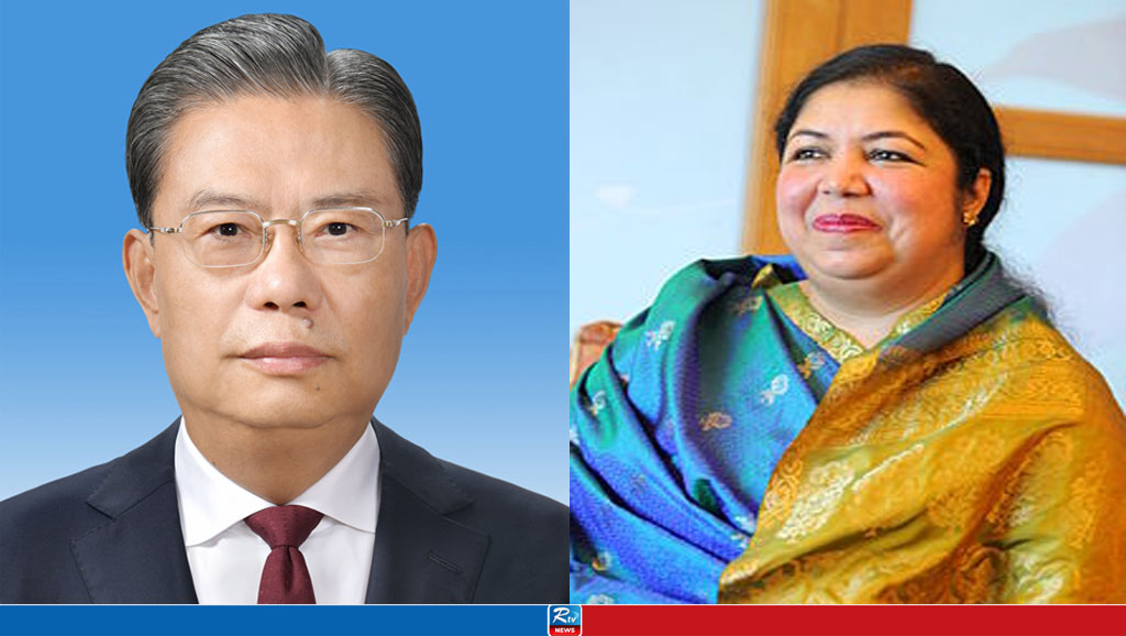 Zhao Leji  Congratulates Speaker Shirin Sharmin Chaudhury